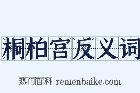桐柏宫反义词是什么意思的图片